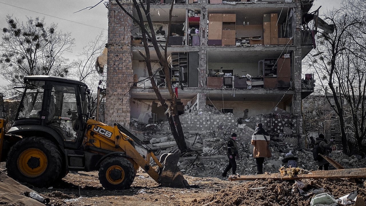 residential building getting demolished